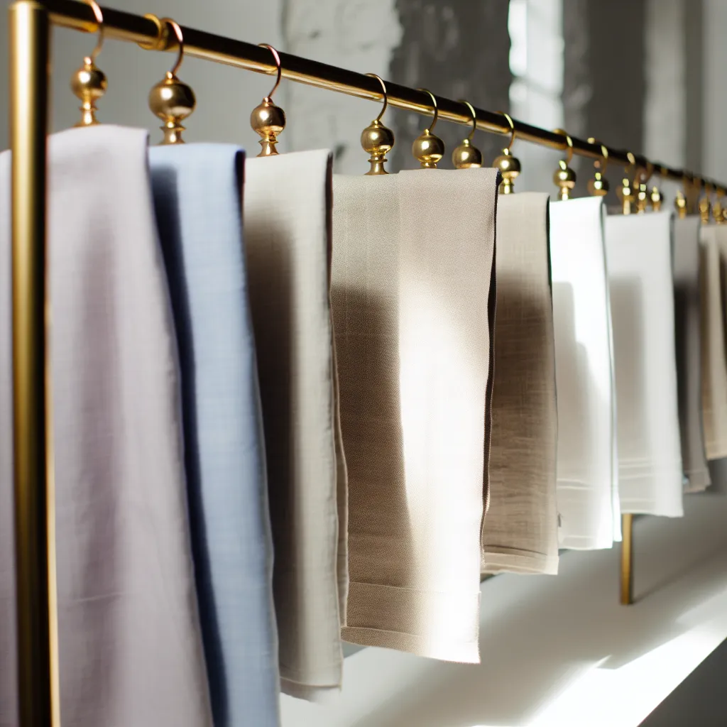 Linen tea towels hanging